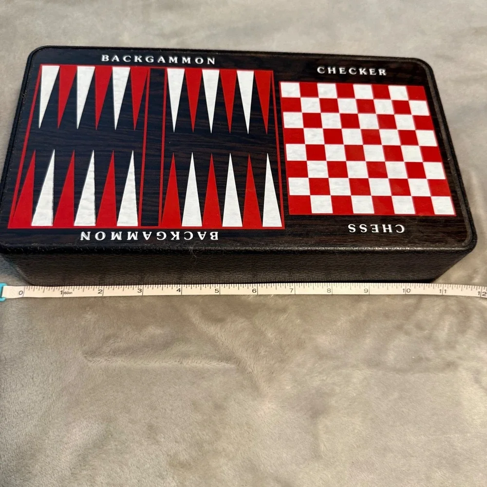 12-in-1‎ Tabletop Casino & Game Set Roulette Blackjack Pool Chess NWOT